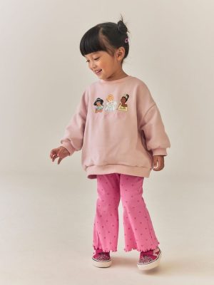 Disney Princess Pale Pink Sweatshirt and Flare Set