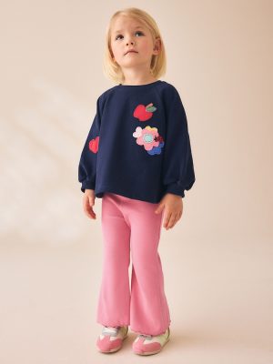 Navy Dog Long Sleeve Top and Leggings Set