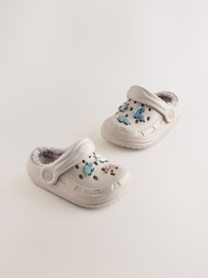 Neutral Dino Warm Lined Slipper Clogs