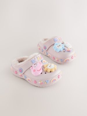 Pink Peppa Pig Cosy Lined Slipper Clogs