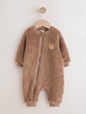 Brown Bear Borg Two Way Zip Sleepsuit