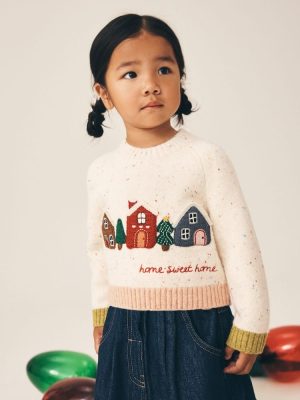 Ecru Home Sweet Home Christmas Jumper 