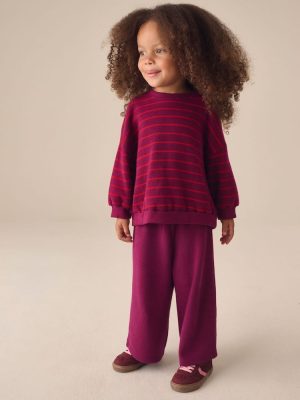 Long Sleeve Top and Wide Leg Trousers Set 